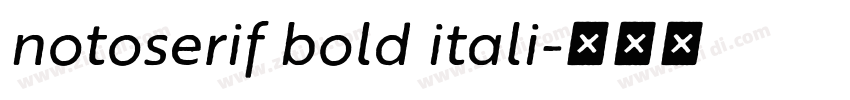 notoserif bold itali字体转换